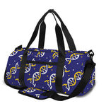 White And Yellow DNA Pattern Print Gym Bag