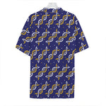 White And Yellow DNA Pattern Print Hawaiian Shirt