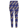White And Yellow DNA Pattern Print High-Waisted Pocket Leggings