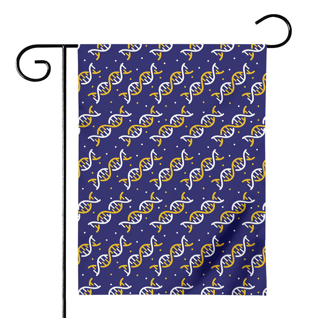 White And Yellow DNA Pattern Print House Flag