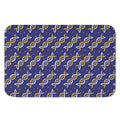White And Yellow DNA Pattern Print Indoor Door Mat