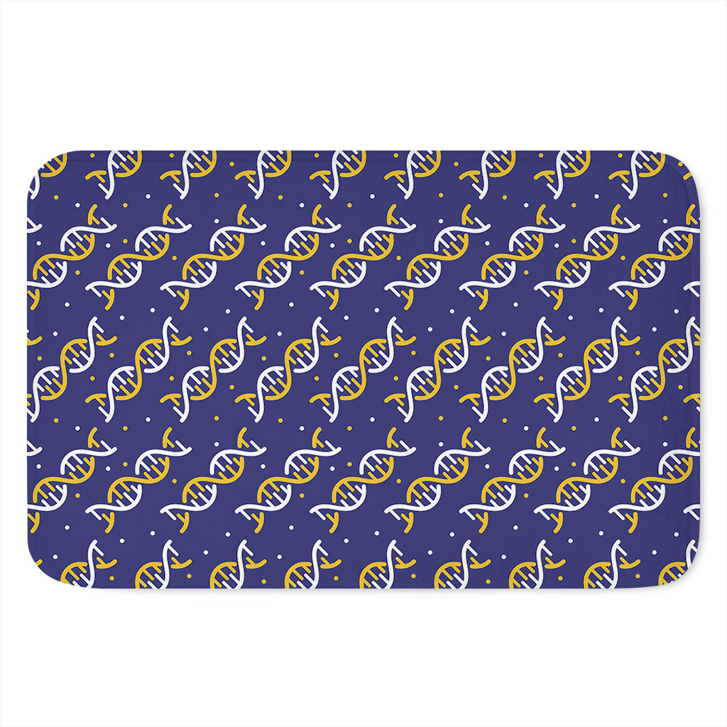 White And Yellow DNA Pattern Print Indoor Door Mat