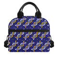 White And Yellow DNA Pattern Print Insulated Lunch Bag