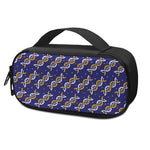 White And Yellow DNA Pattern Print Insulin Cooler Travel Case