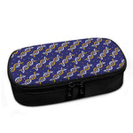 White And Yellow DNA Pattern Print Insulin Cooler Travel Case