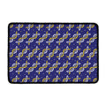 White And Yellow DNA Pattern Print Kitchen Mat