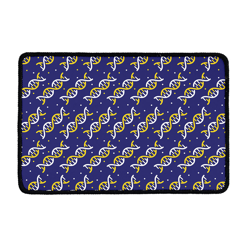 White And Yellow DNA Pattern Print Kitchen Mat