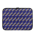 White And Yellow DNA Pattern Print Laptop Sleeve