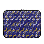 White And Yellow DNA Pattern Print Laptop Sleeve