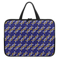 White And Yellow DNA Pattern Print Laptop Sleeve With Handle
