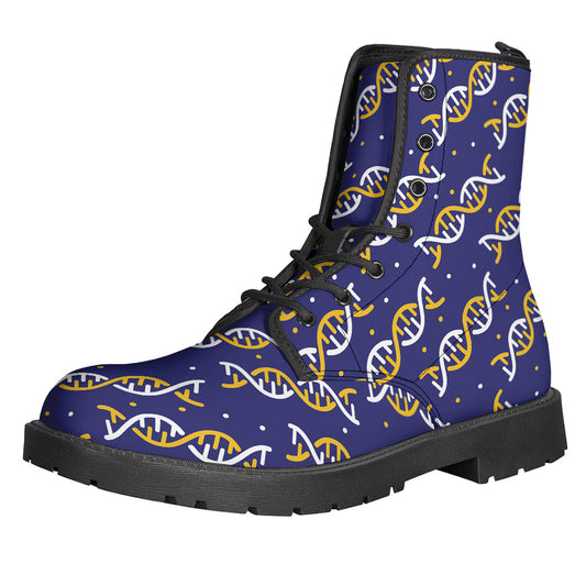 White And Yellow DNA Pattern Print Backpack