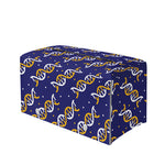 White And Yellow DNA Pattern Print Leather Tissue Box Cover