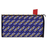 White And Yellow DNA Pattern Print Mailbox Cover