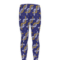 White And Yellow DNA Pattern Print Men's Leggings