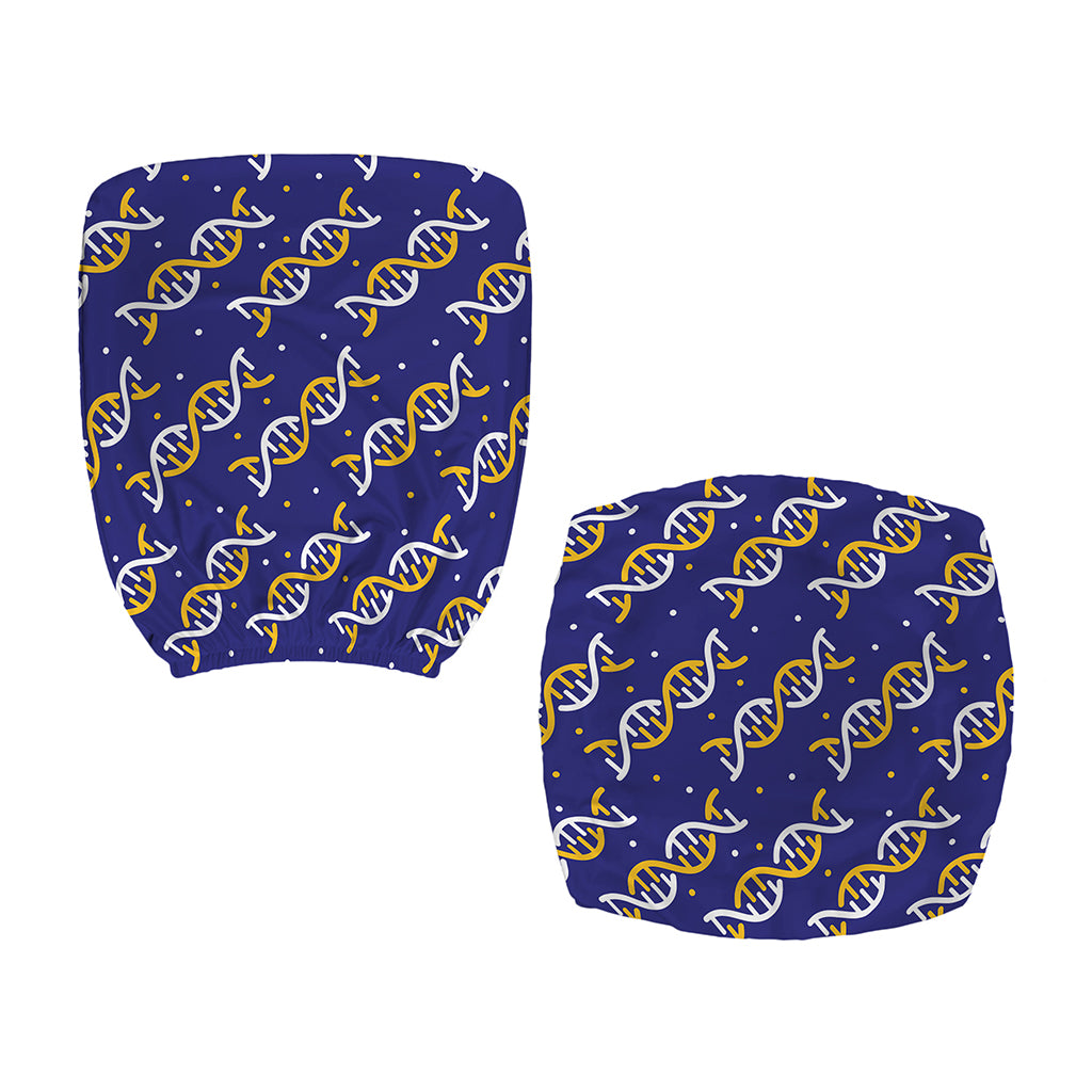 White And Yellow DNA Pattern Print Office Chair Cover
