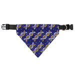 White And Yellow DNA Pattern Print Over The Collar Dog Bandana