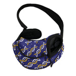 White And Yellow DNA Pattern Print Pet Sling Carrier
