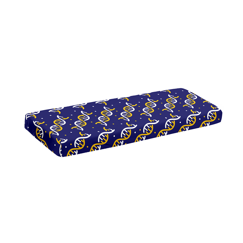 White And Yellow DNA Pattern Print Piano Keyboard Cover