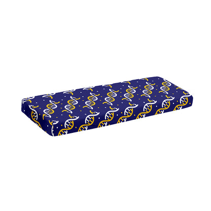 White And Yellow DNA Pattern Print Piano Keyboard Cover