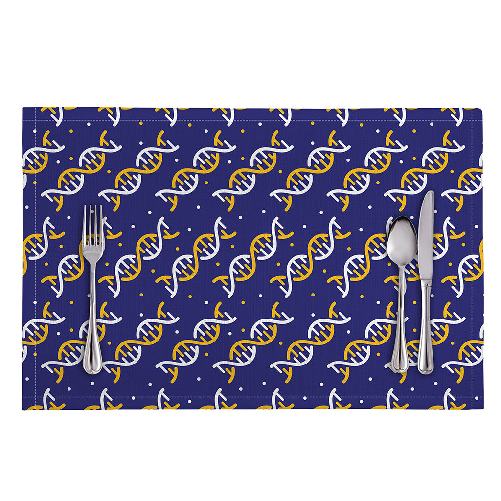 White And Yellow DNA Pattern Print Placemat