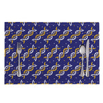 White And Yellow DNA Pattern Print Placemat