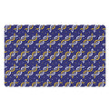 White And Yellow DNA Pattern Print Polyester Doormat