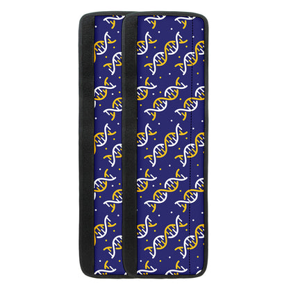 White And Yellow DNA Pattern Print Refrigerator Handle Covers