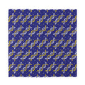 White And Yellow DNA Pattern Print Silk Bandana