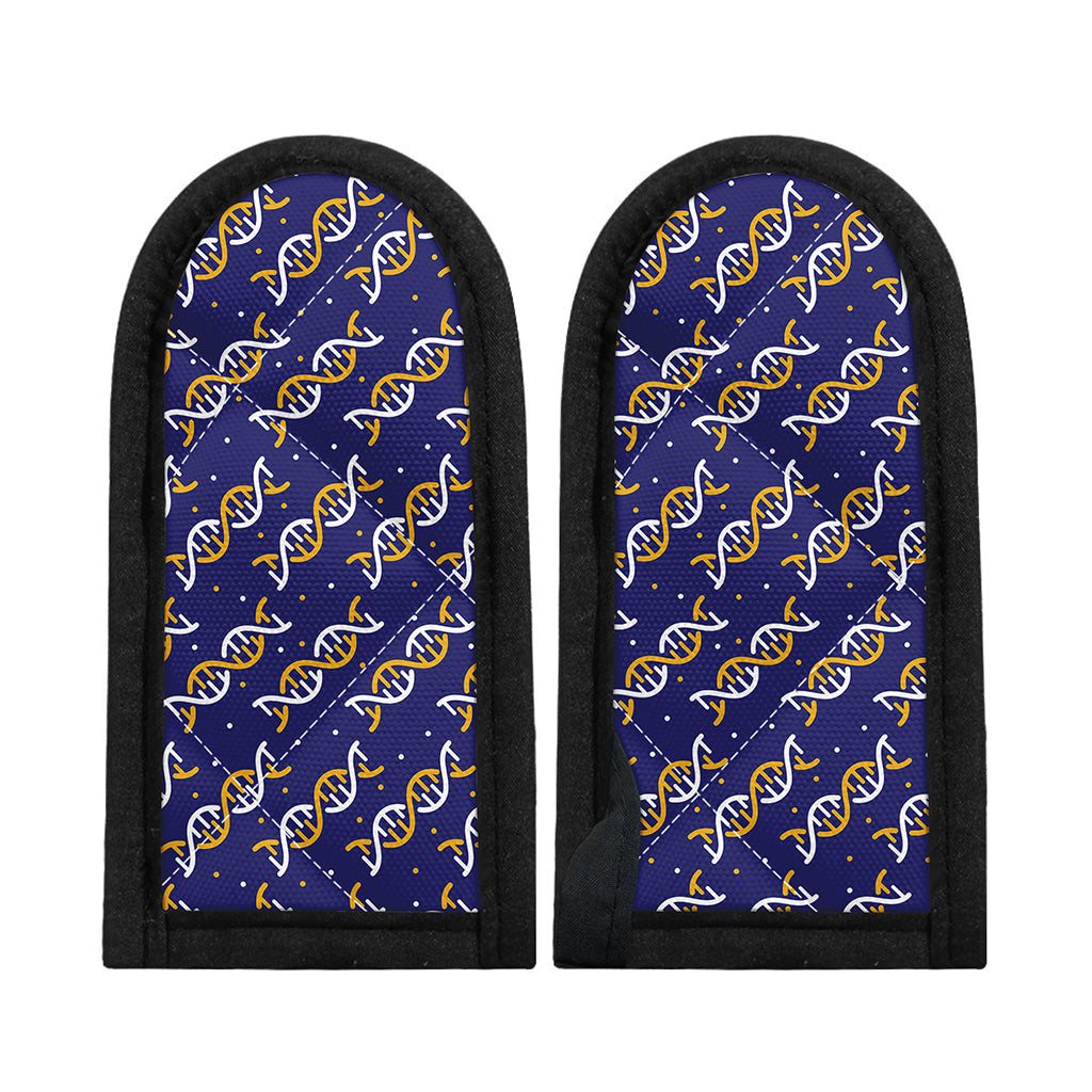 White And Yellow DNA Pattern Print Skillet Handle Cover