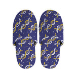 White And Yellow DNA Pattern Print Slippers