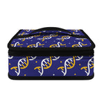 White And Yellow DNA Pattern Print Small Lunch Bag