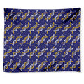 White And Yellow DNA Pattern Print Tapestry