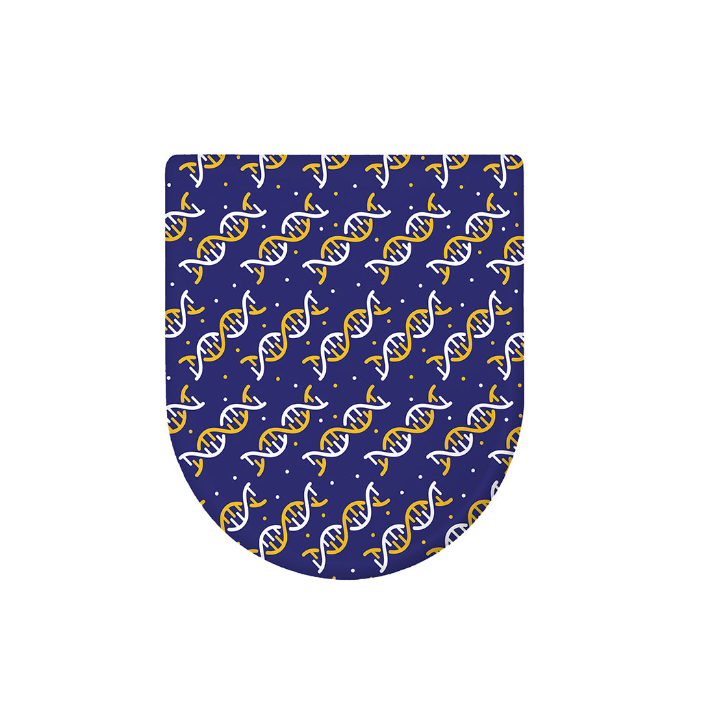White And Yellow DNA Pattern Print Toilet Lid Cover
