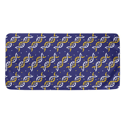 White And Yellow DNA Pattern Print Towel