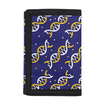 White And Yellow DNA Pattern Print Trifold Wallet