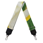 White And Yellow Plumeria Flower Print Bag Strap