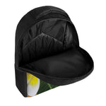 White And Yellow Plumeria Flower Print Casual Backpack