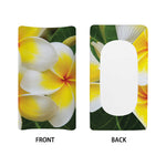 White And Yellow Plumeria Flower Print Changing Pad Cover