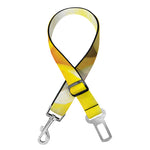 White And Yellow Plumeria Flower Print Dog Seat Belt