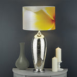 White And Yellow Plumeria Flower Print Drum Lamp Shade