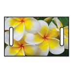 White And Yellow Plumeria Flower Print Golf Cart Seat Cover