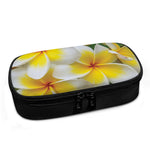 White And Yellow Plumeria Flower Print Insulin Cooler Travel Case
