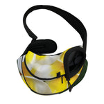 White And Yellow Plumeria Flower Print Pet Sling Carrier