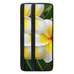 White And Yellow Plumeria Flower Print Refrigerator Handle Covers