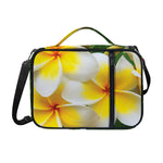 White And Yellow Plumeria Flower Print Shoulder Strap Bible Bag