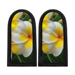 White And Yellow Plumeria Flower Print Skillet Handle Cover