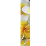 White And Yellow Plumeria Flower Print Table Runner