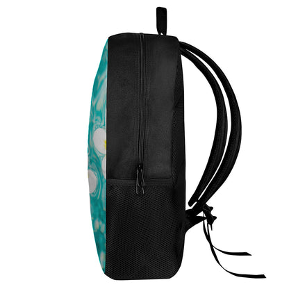 White And Yellow Plumeria In Water Print 17 Inch Backpack
