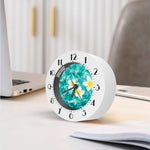 White And Yellow Plumeria In Water Print Alarm Clock