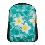 White And Yellow Plumeria In Water Print Casual Backpack